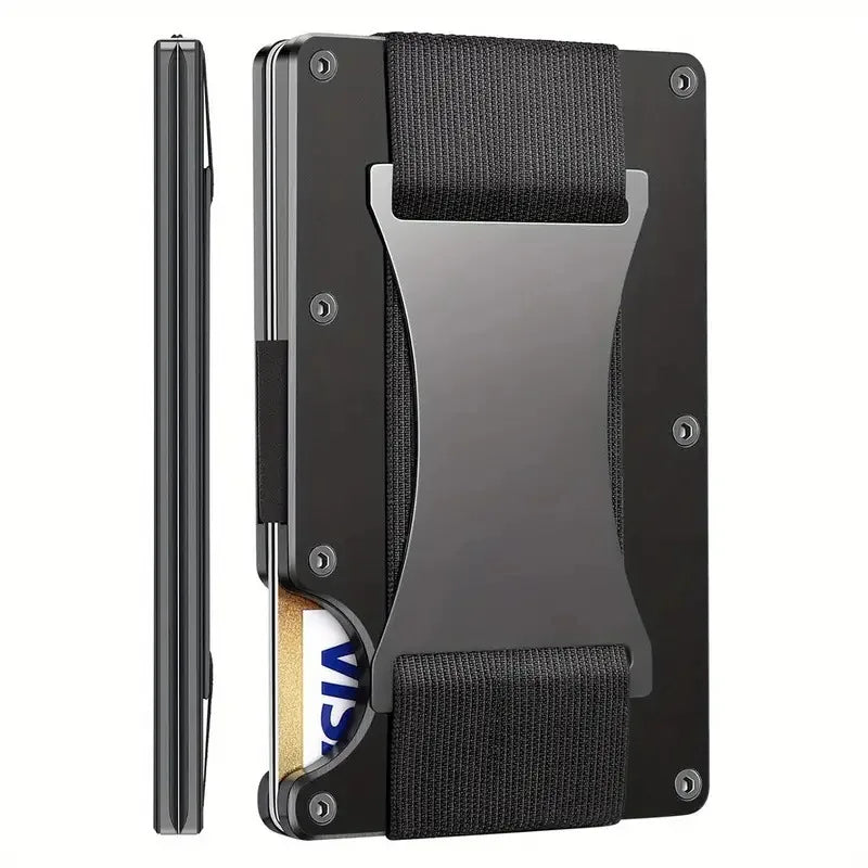 Slim Aluminum RFID Card Holder Wallet – Pop-Up Metal Cardholder