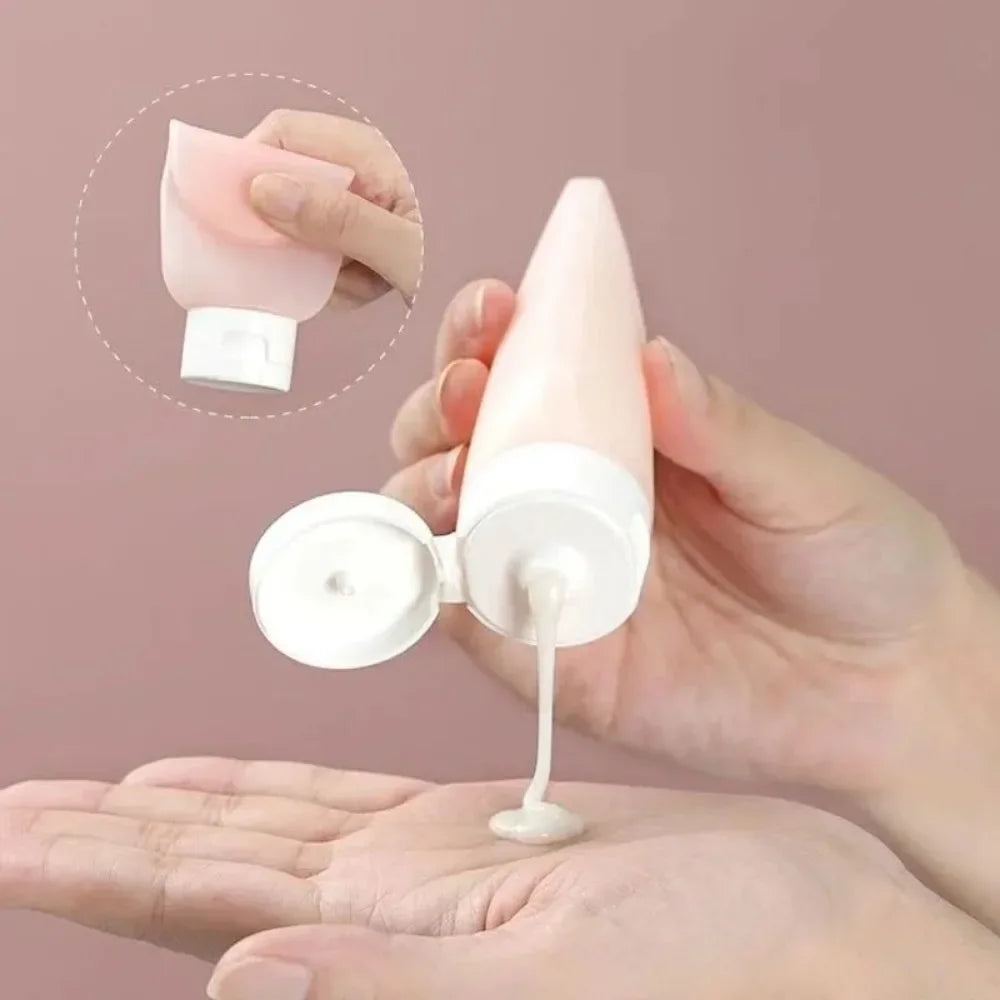 Refillable Travel Bottle Set (4 × 60ml) – Leak-Proof Squeeze Containers for Toiletries