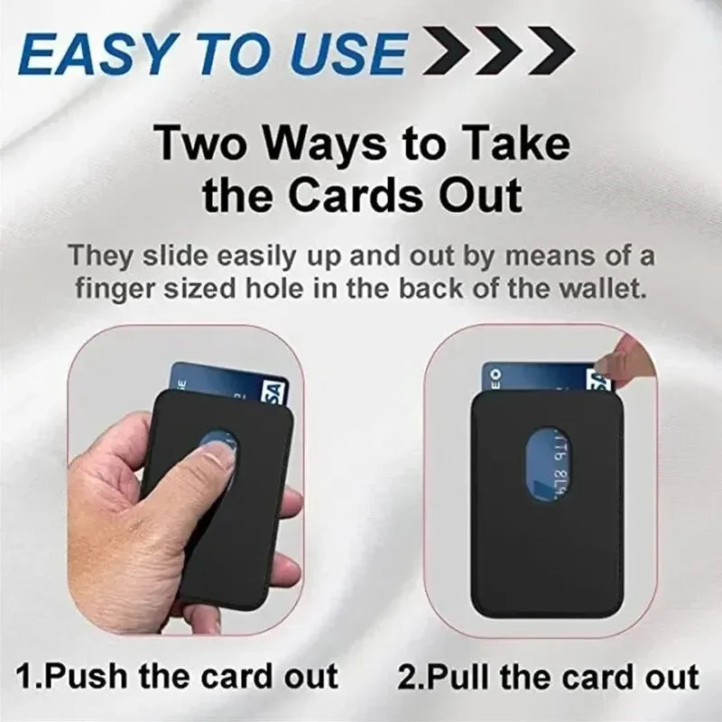 MagSafe Leather Wallet Case – Magnetic Card Holder for iPhone 12–15 Pro Max