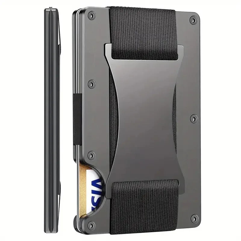 Slim Aluminum RFID Card Holder Wallet – Pop-Up Metal Cardholder