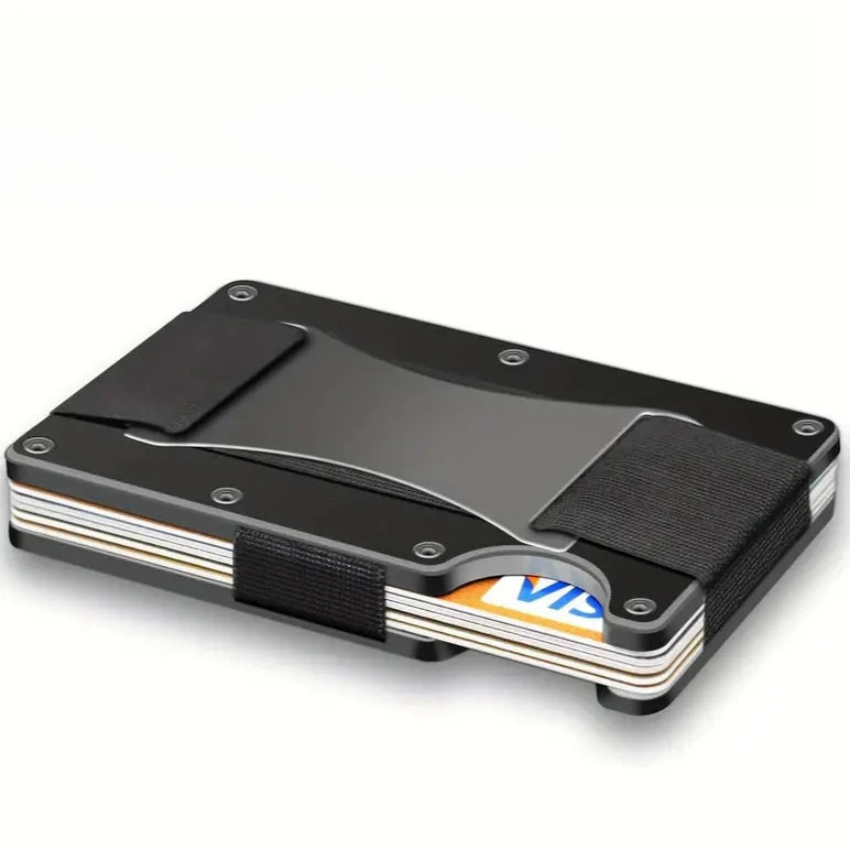 Slim Aluminum RFID Card Holder Wallet – Pop-Up Metal Cardholder