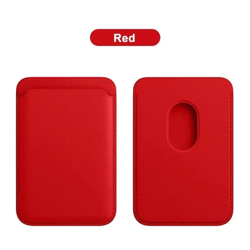 MagSafe Leather Wallet Case – Magnetic Card Holder for iPhone 12–15 Pro Max