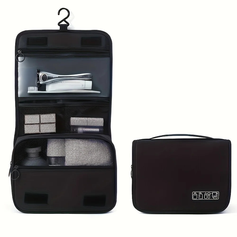 Travel Toiletry & Cosmetic Organizer Bag – Water-Resistant Oxford Pouch