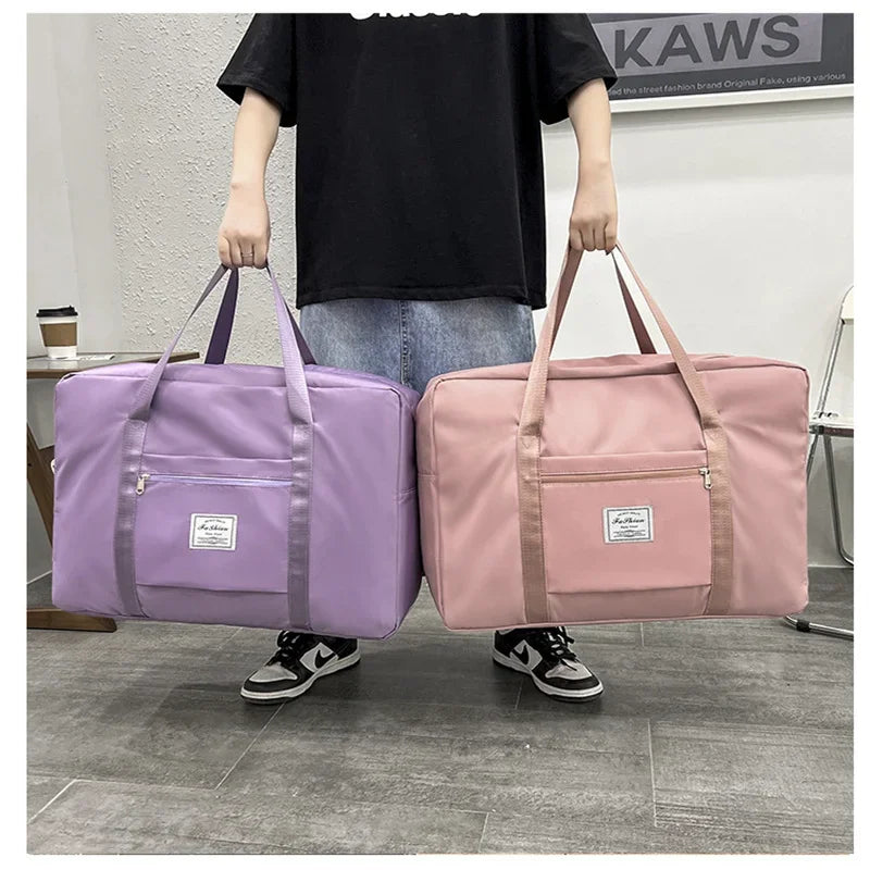 Foldable Travel Duffel Bag – Waterproof Weekender Tote with Shoulder Strap