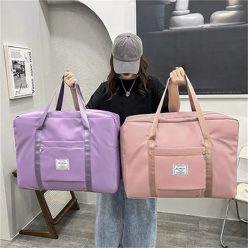 Foldable Travel Duffel Bag – Waterproof Weekender Tote with Shoulder Strap