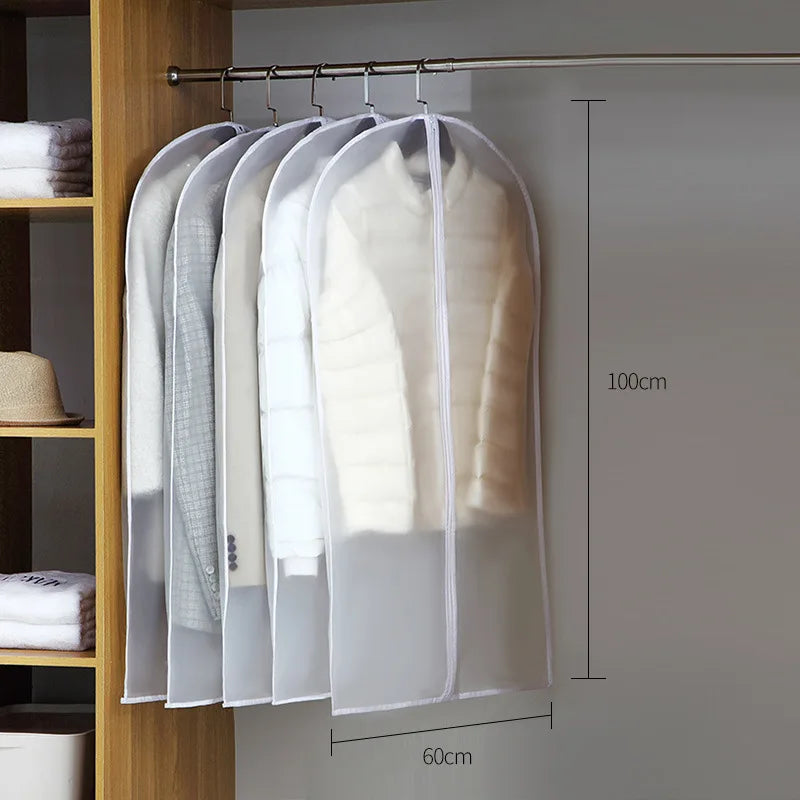 Clear Hanging Garment Bag – Waterproof, Dust-Proof Clothes Storage Cover