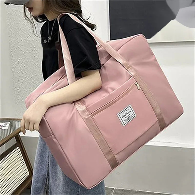 Foldable Travel Duffel Bag – Waterproof Weekender Tote with Shoulder Strap