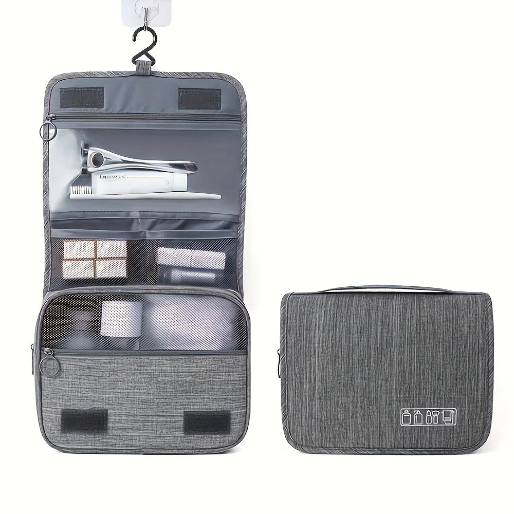 Travel Toiletry & Cosmetic Organizer Bag – Water-Resistant Oxford Pouch