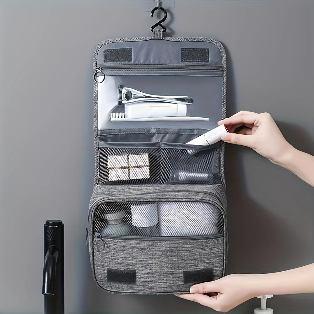 Travel Toiletry & Cosmetic Organizer Bag – Water-Resistant Oxford Pouch