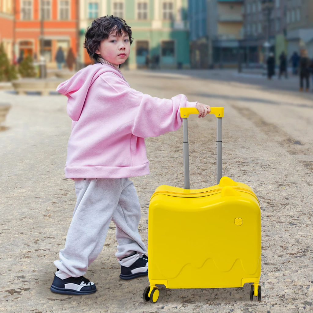 Kids Ride-On Suitcase – 18" Sit-and-Ride Trolley Case (37L)