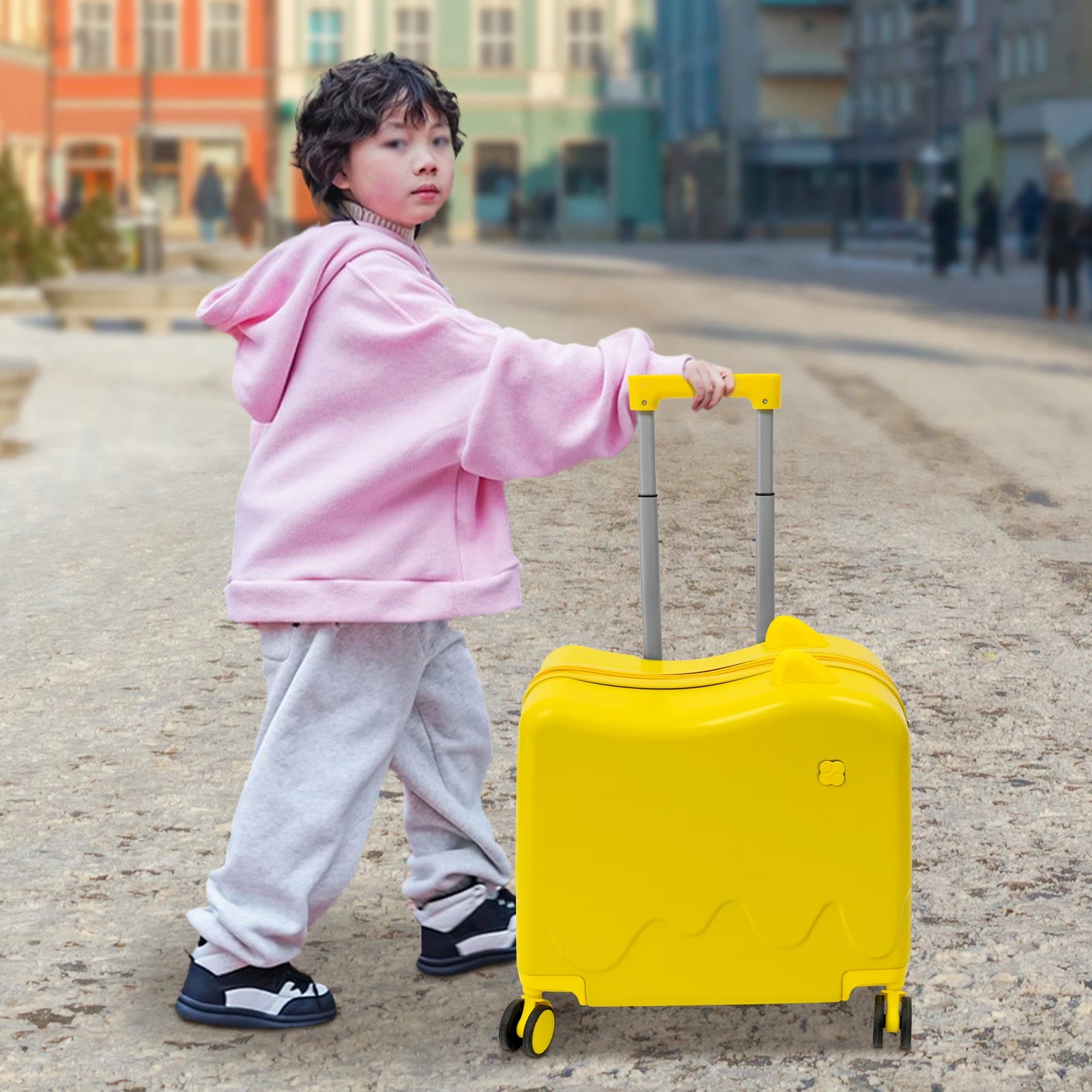 Kids Ride-On Suitcase – 18" Sit-and-Ride Trolley Case (37L)