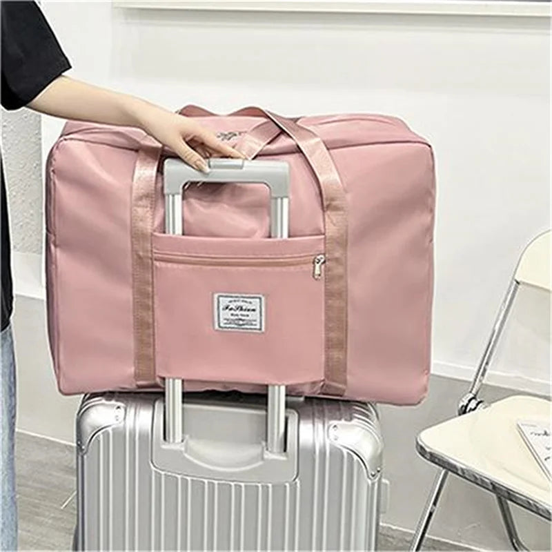 Foldable Travel Duffel Bag – Waterproof Weekender Tote with Shoulder Strap