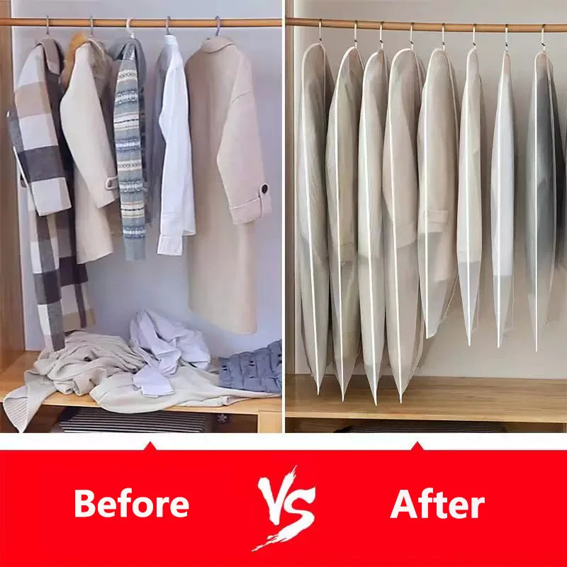 Clear Hanging Garment Bag – Waterproof, Dust-Proof Clothes Storage Cover