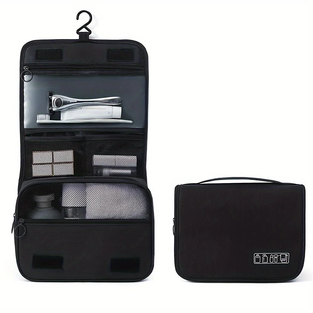 Travel Toiletry & Cosmetic Organizer Bag – Water-Resistant Oxford Pouch