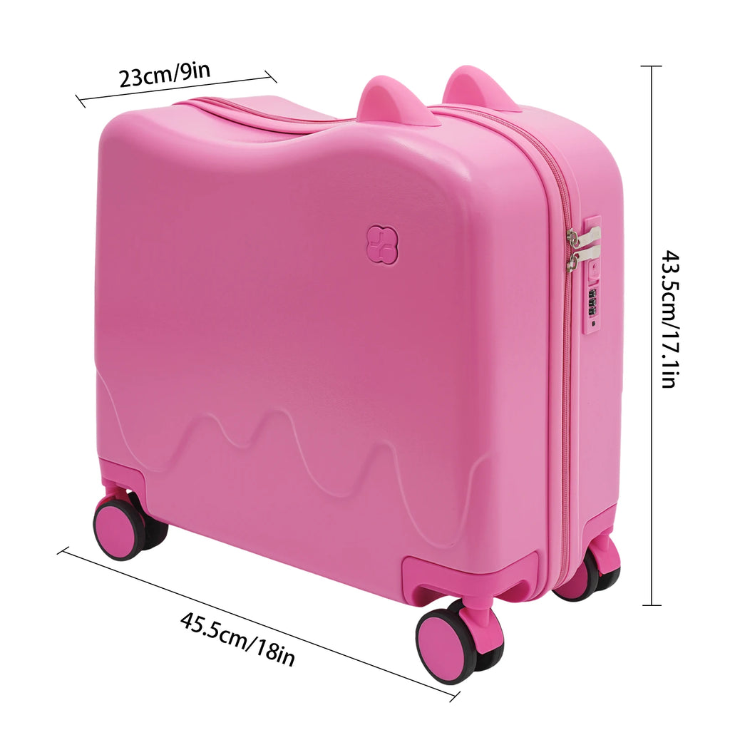 Kids Ride-On Suitcase – 18" Sit-and-Ride Trolley Case (37L)