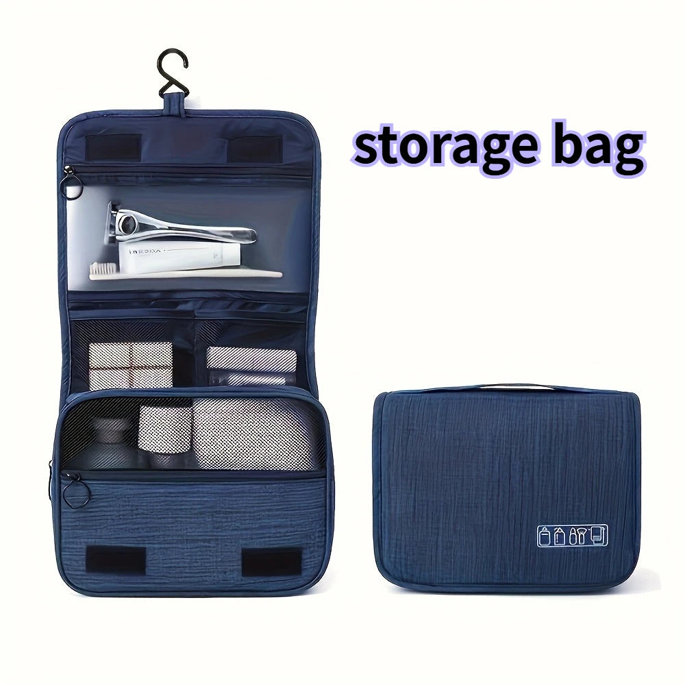Travel Toiletry & Cosmetic Organizer Bag – Water-Resistant Oxford Pouch