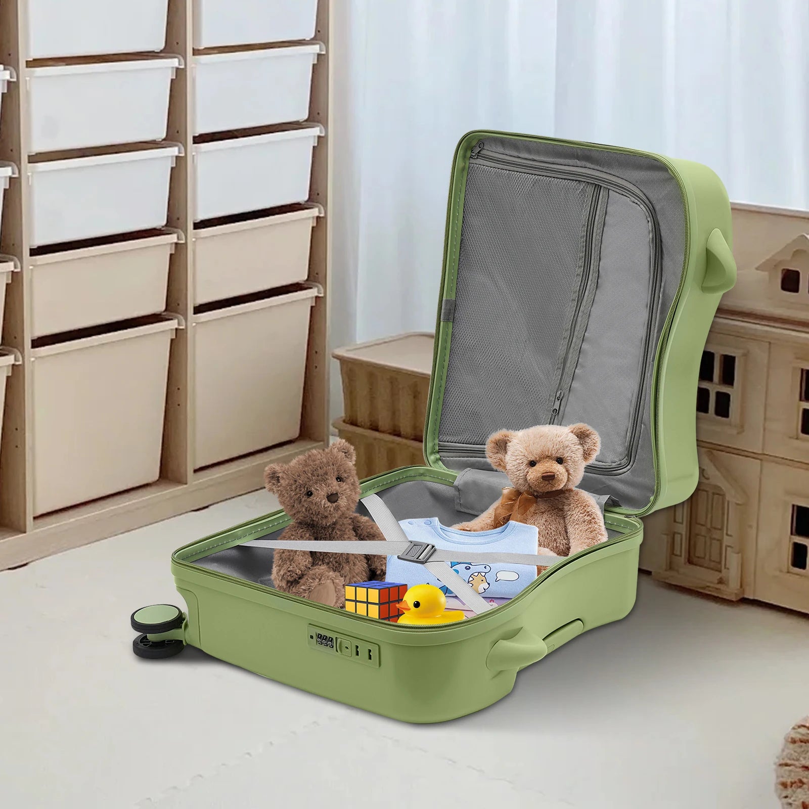 Kids Ride-On Suitcase – 18" Sit-and-Ride Trolley Case (37L)
