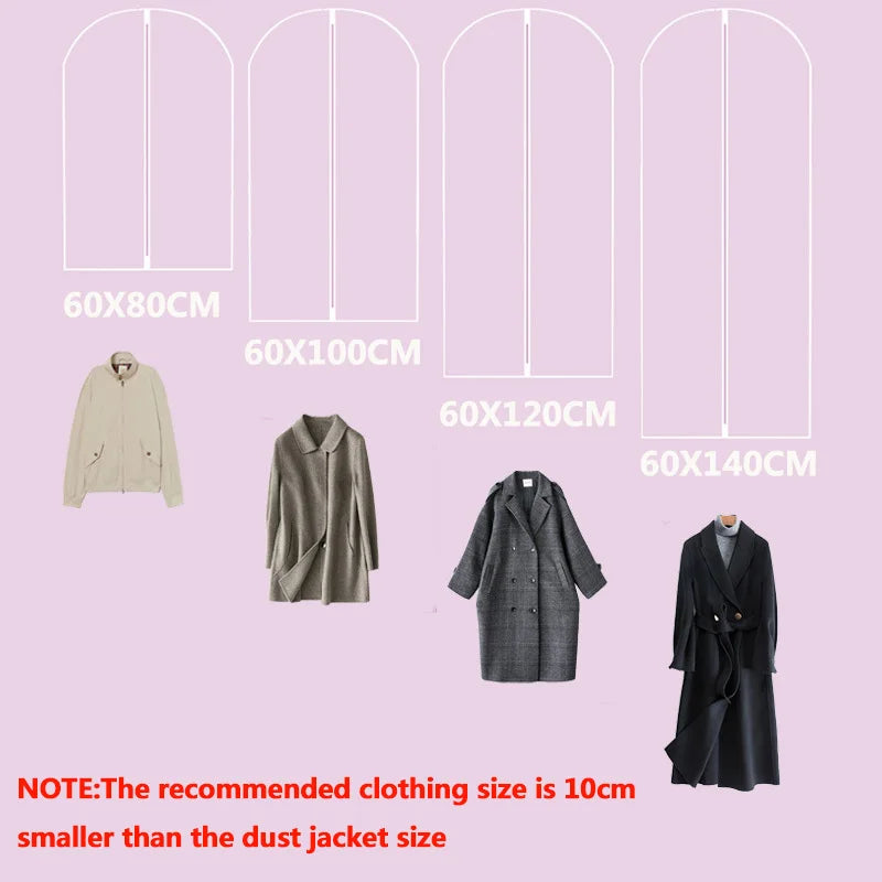 Clear Hanging Garment Bag – Waterproof, Dust-Proof Clothes Storage Cover