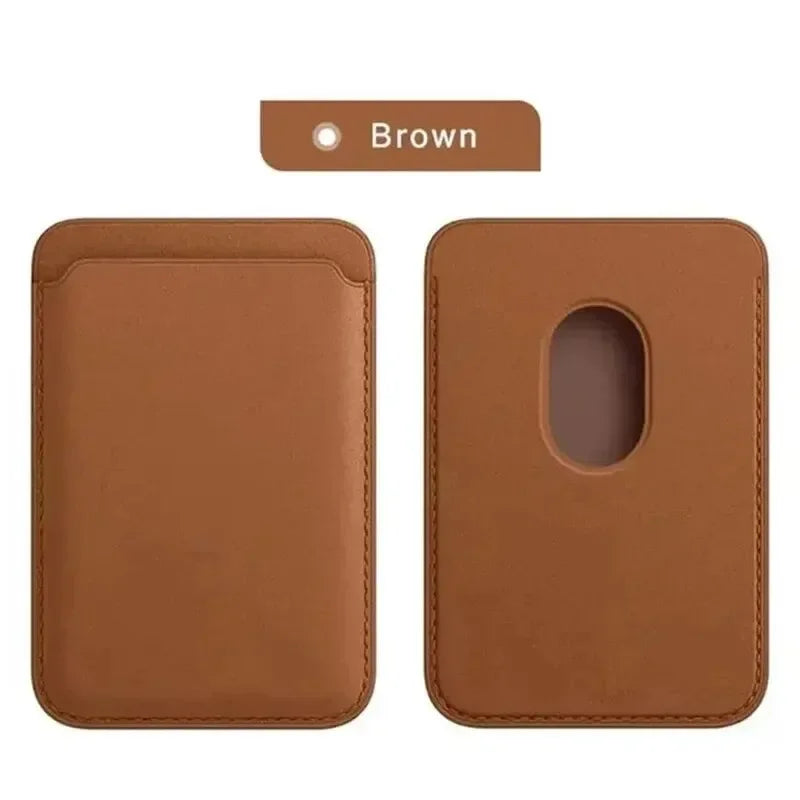 MagSafe Leather Wallet Case – Magnetic Card Holder for iPhone 12–15 Pro Max