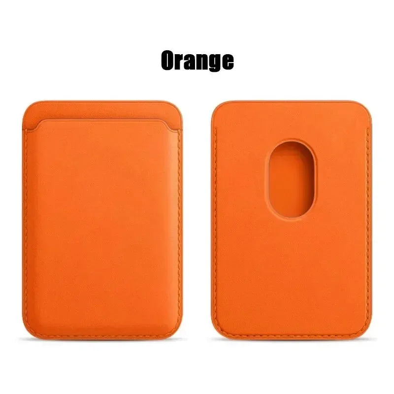 MagSafe Leather Wallet Case – Magnetic Card Holder for iPhone 12–15 Pro Max