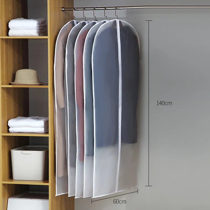 Clear Hanging Garment Bag – Waterproof, Dust-Proof Clothes Storage Cover