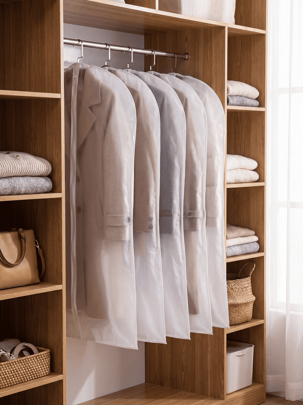 Clear Hanging Garment Bag – Waterproof, Dust-Proof Clothes Storage Cover
